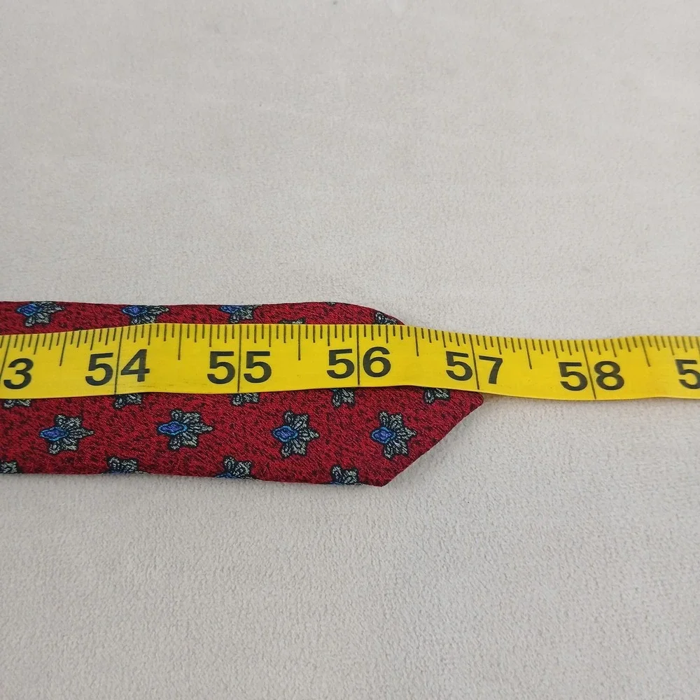 Ermenegildo Zegna 3.5x57 Mens Silk Tie Woven Geometric Lightweight‎